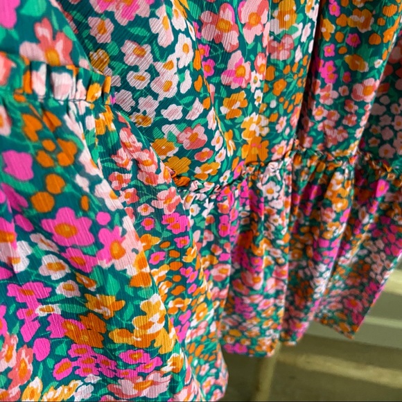 XS J.CREW Tiered Midi Dress in Micro Meadow Print - Picture 9 of 10